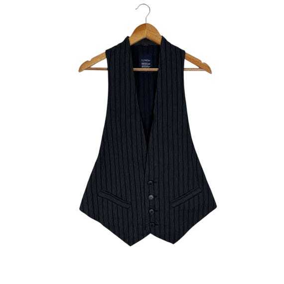 Vintage 90s Limi Feu Yohji Yamamoto Pinstripe, Vest - Size S