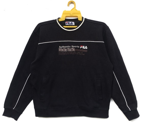 Rare Fila Sweatshirt Fila Small Logo Embroidery Women Spell Out Sports  Clothing Crewneck Sweater Size Xlarge 