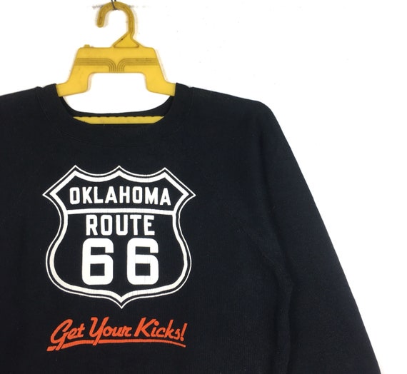 Vintage 90s Route 66 Oklahoma Sweatshirt Big Logo… - image 3