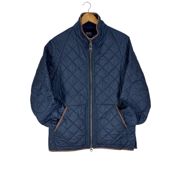 Vintage 90s Polo Ralph Lauren Quilted Down Jacket - Indigo Blue