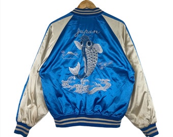 【人気】HOSHIHIME つなぎ双龍 SOUVENIR JACKET 楽天市場】Hoshihime スカジャン ツナギ双竜 刺繍 サテン ジップ