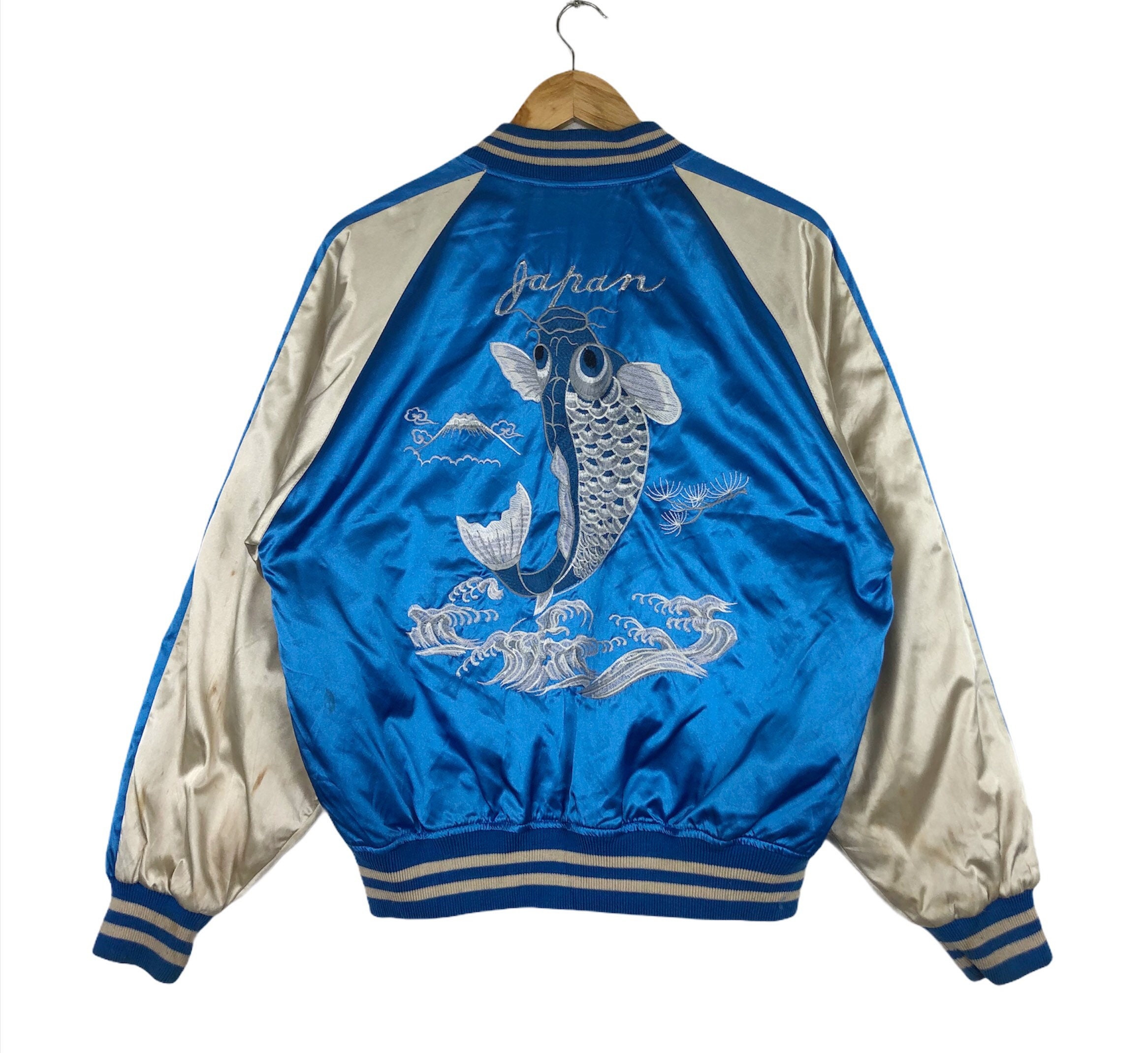 SUKAJAN Hoshihime Koi Fish Jacket Japanese Souvenir Fighter Embroidery Japan Brand