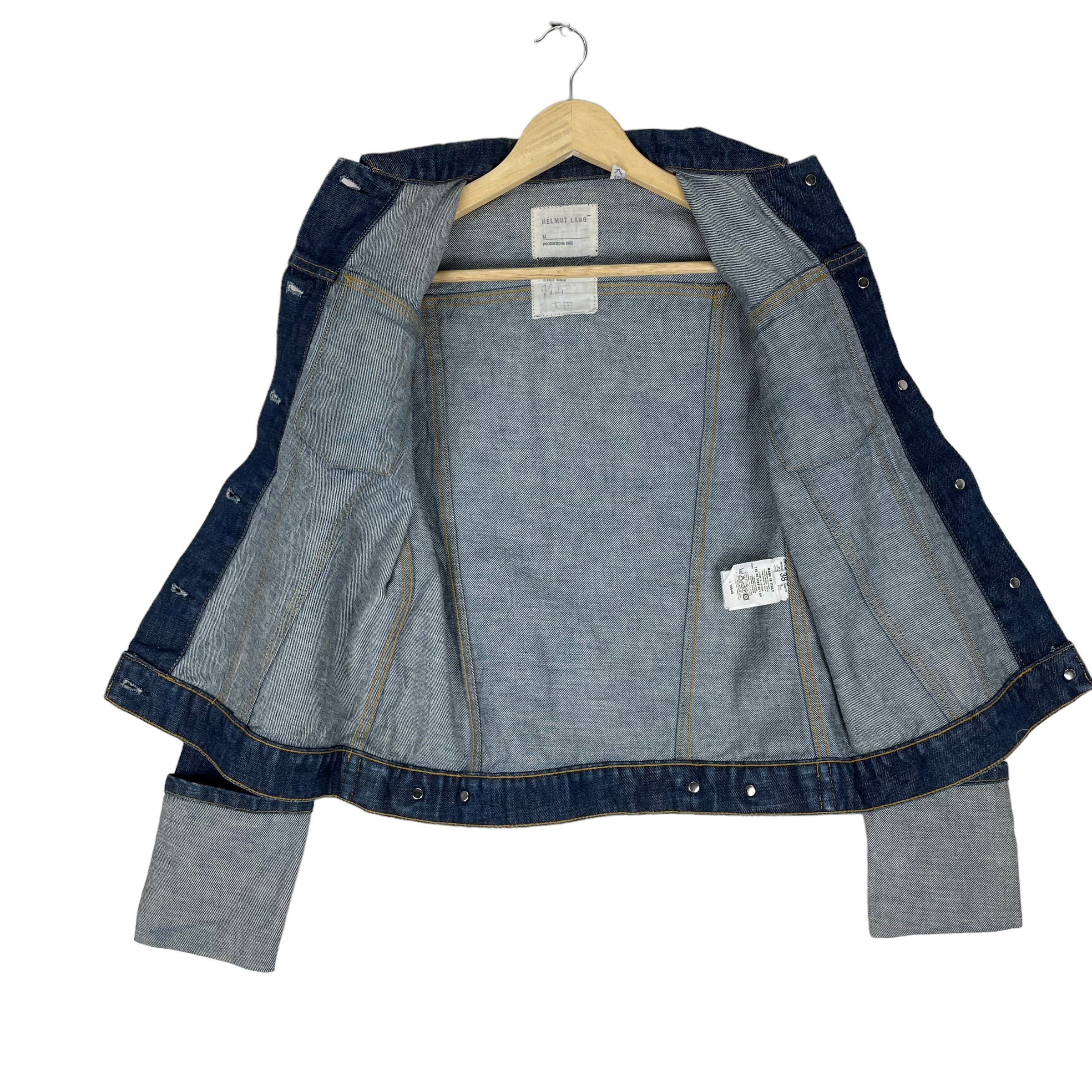 Vintage 90s Helmut Lang AW1999 Classic Denim Folded Sleeve