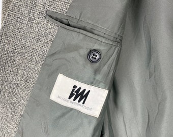 IM Product by Issey Miyake Blazer Japan Designer Fashion Wool Grey