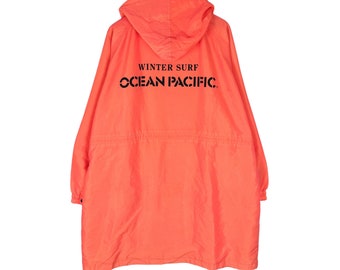 Vintage 80s OP Ocean Pacific Fleece Jacket Color Block Surf 80s