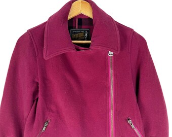 ジャケット・アウター HYSTERIC GLAMOUR WOOL DOUBLE RIDER COAT Hysteric Glamour Double Rider Jacket Wool Check Blue Free
