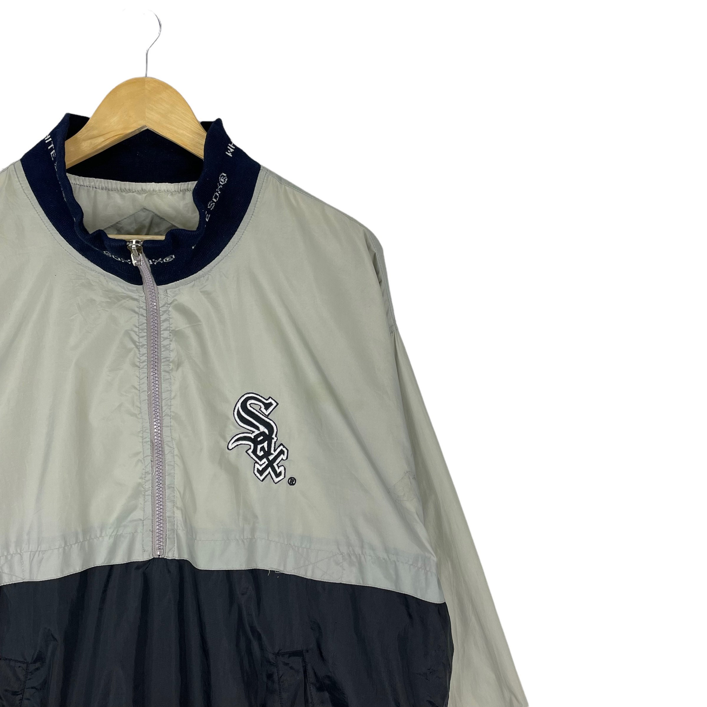 Vintage 90s Chicago White Sox Half Zip Light Zipper Jacket Vintage 90s Chicago White Sox Half Zip Light Zipper Jacket