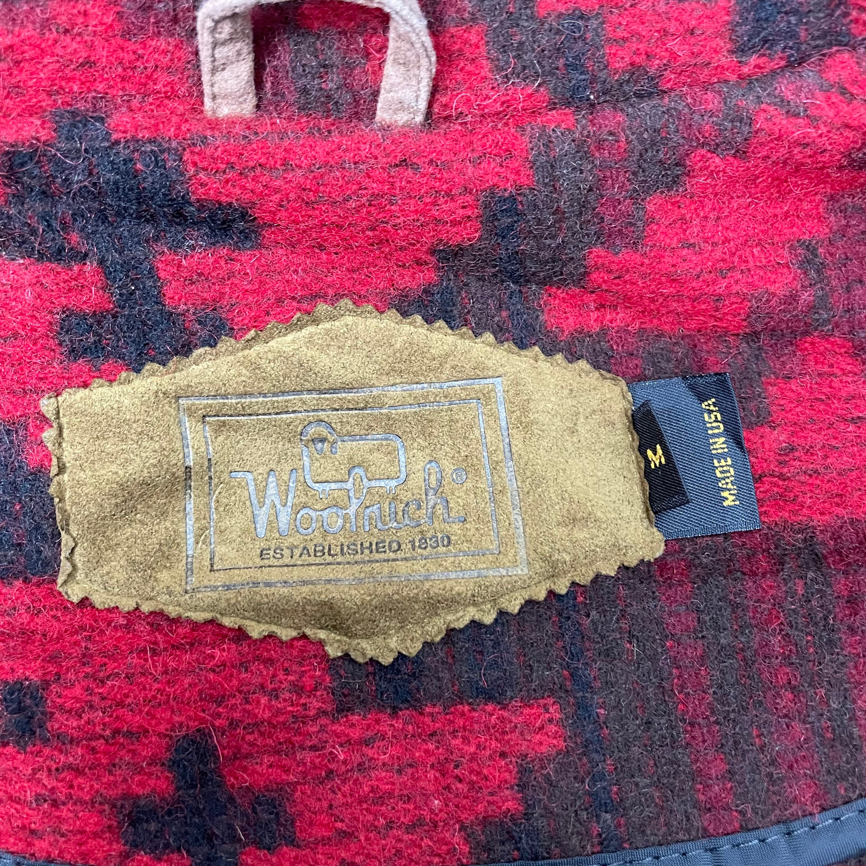 Vintage 90s Woolrich Aztec Wool Zipper Jacket Native Navajo