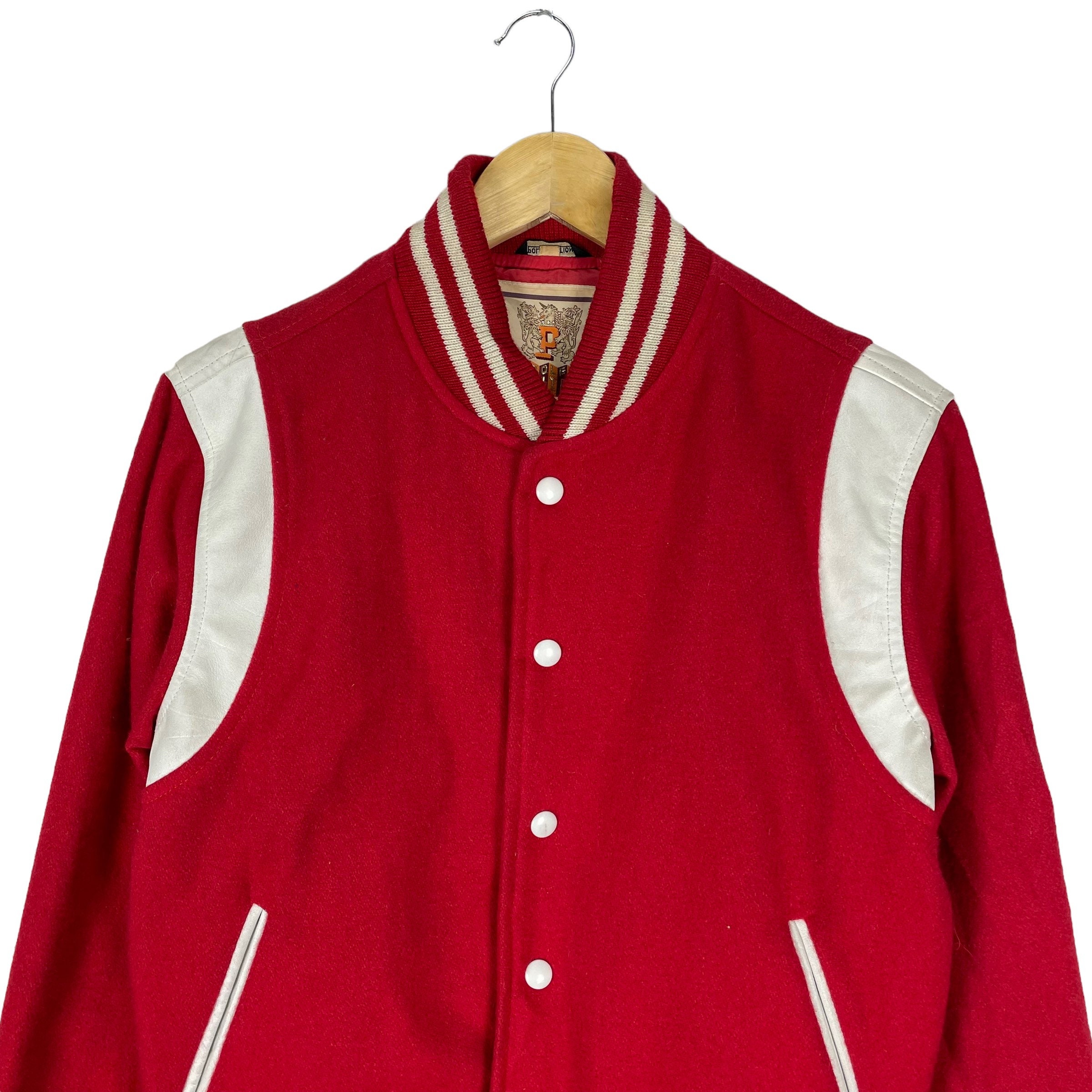 【archive】90s Leather×Wool Stadium Jumper 90s Archive Leather Sleeve Wool Stadium Varsity Jacket size