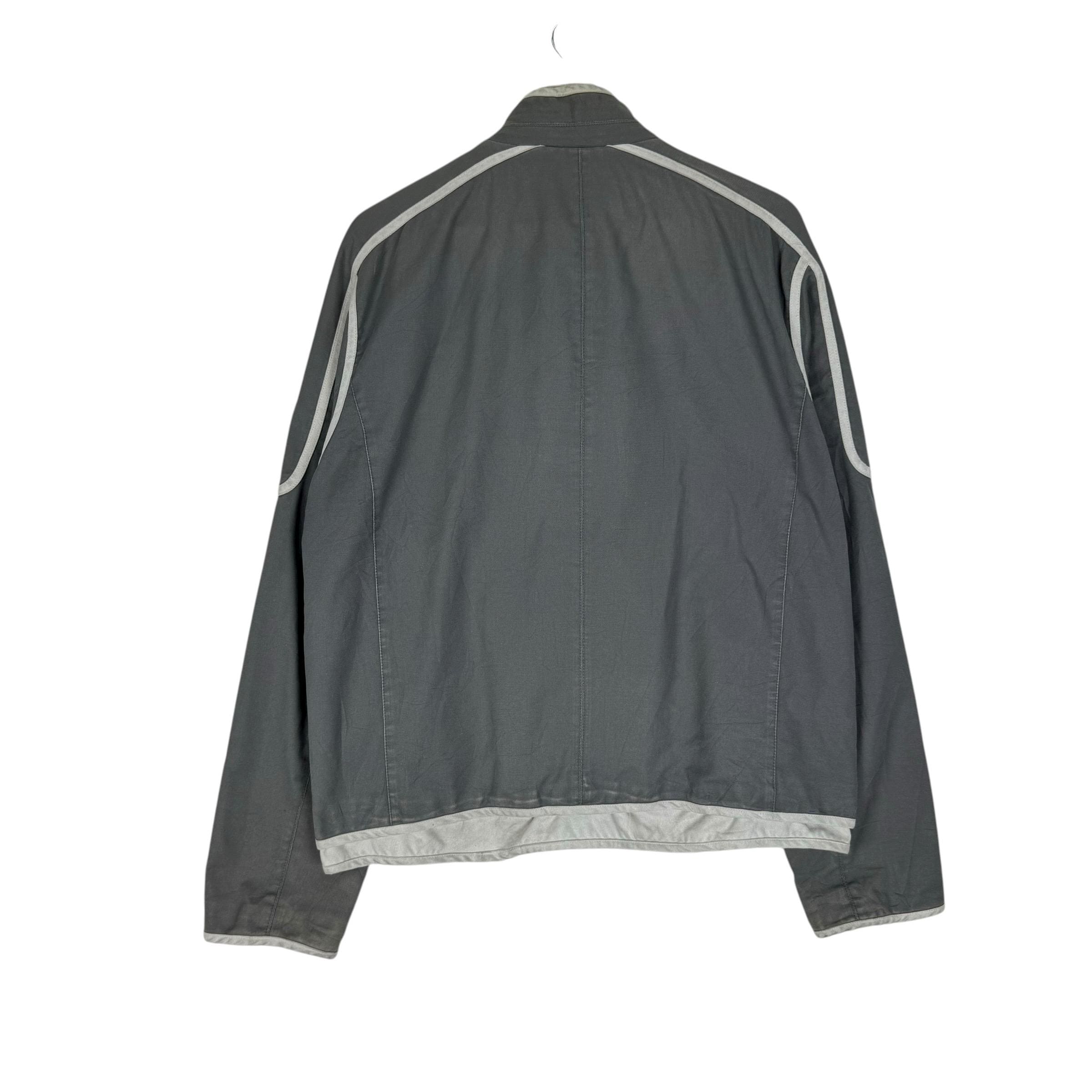 Vintage 90s ARMANI Exchange Bomber Zipper Jacket Grey Colour Size