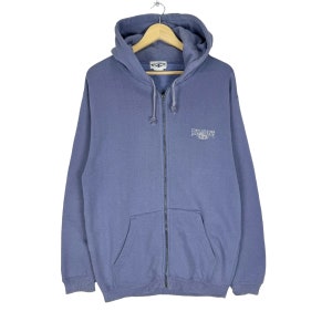 Vintage 90s Billabong Hoodie Surf Zipper Sweatshirt Blue Colour Size Small