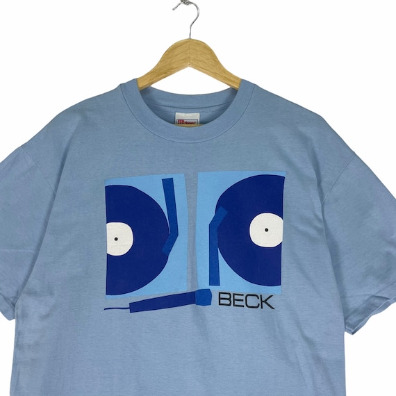 Vintage 90s BECK American Rock Turntable Microphone Tshirt Album 