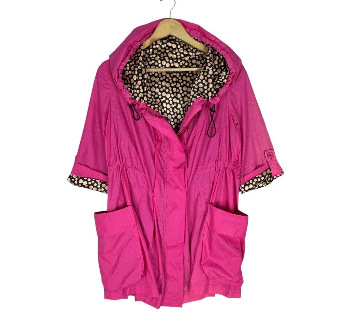 Roberto Cavalli, Vintage 90s Roberto Cavalli Pink Polka Dot Lined Jacket (Size Medium)