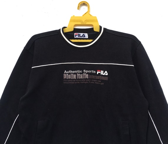 Rare Fila Sweatshirt Fila Small Logo Embroidery Women Spell Out