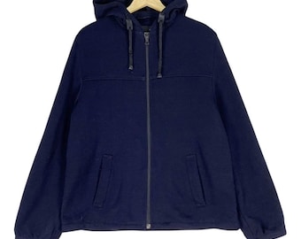 Prada Italiaans wol marineblauw designjack, maat Large