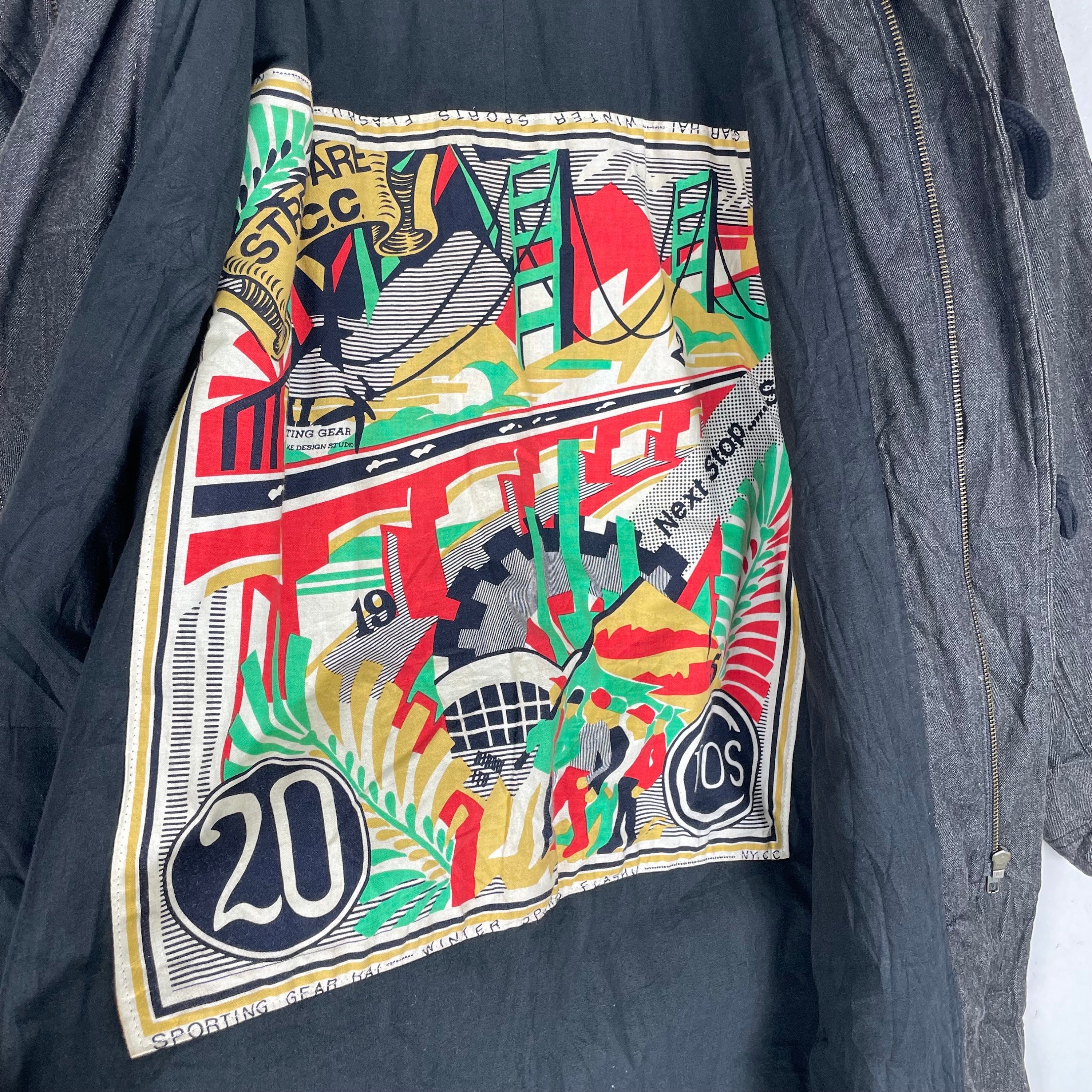 【送料0円】 Vintage 90s Denim Duffle MIYAKE ISSEY by Gear Sporting Hai ジャケット・アウター