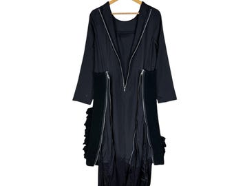 Comme des Garcons FW2000 Chaqueta de vestir de nailon negro - Rei Kawakubo Medium