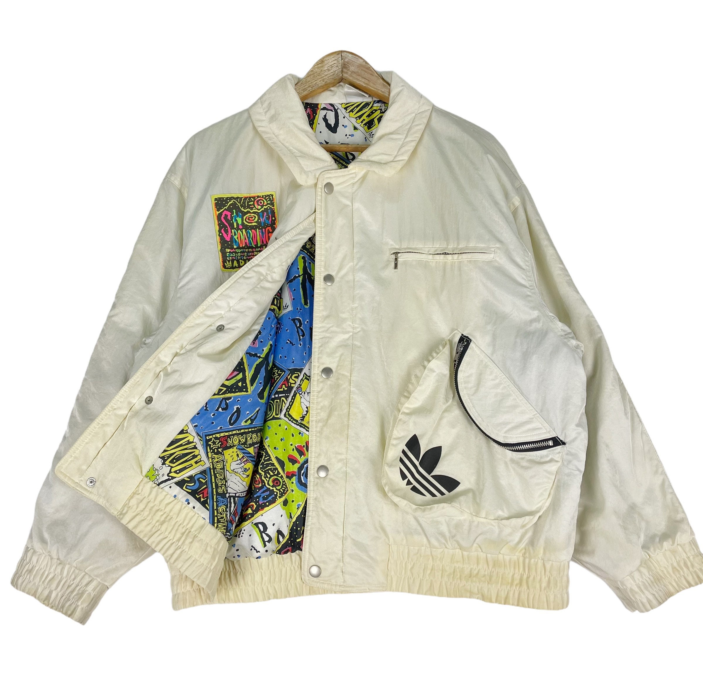 Mascotas usted está Pequeño Vintage 90s ADIDAS Snowboarding Monogram Light Jacket Chaqueta - Etsy España