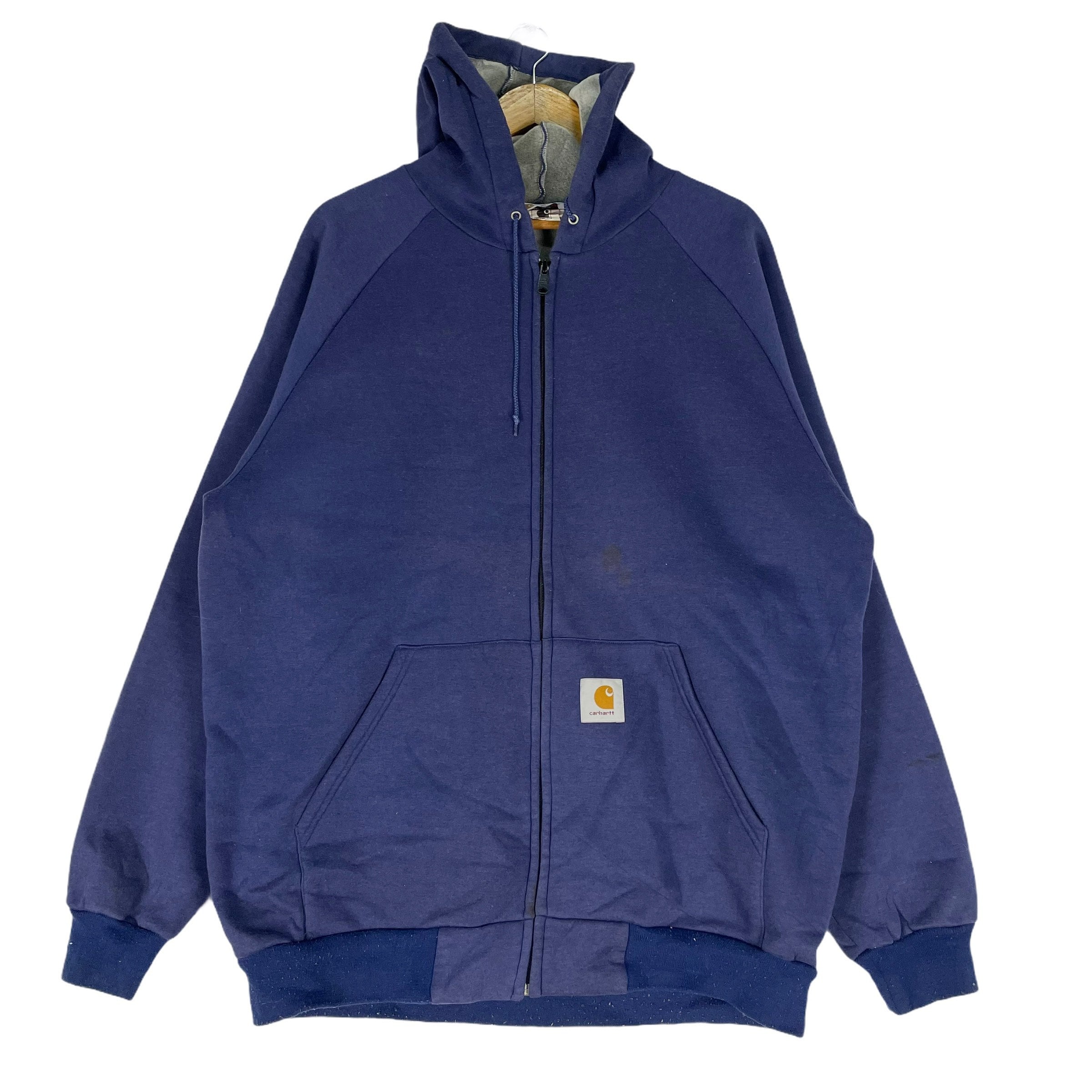 CARHARTT Hoodie Zip Sweatshirt Crewneck Navy Blue Size Xlarge Etsy