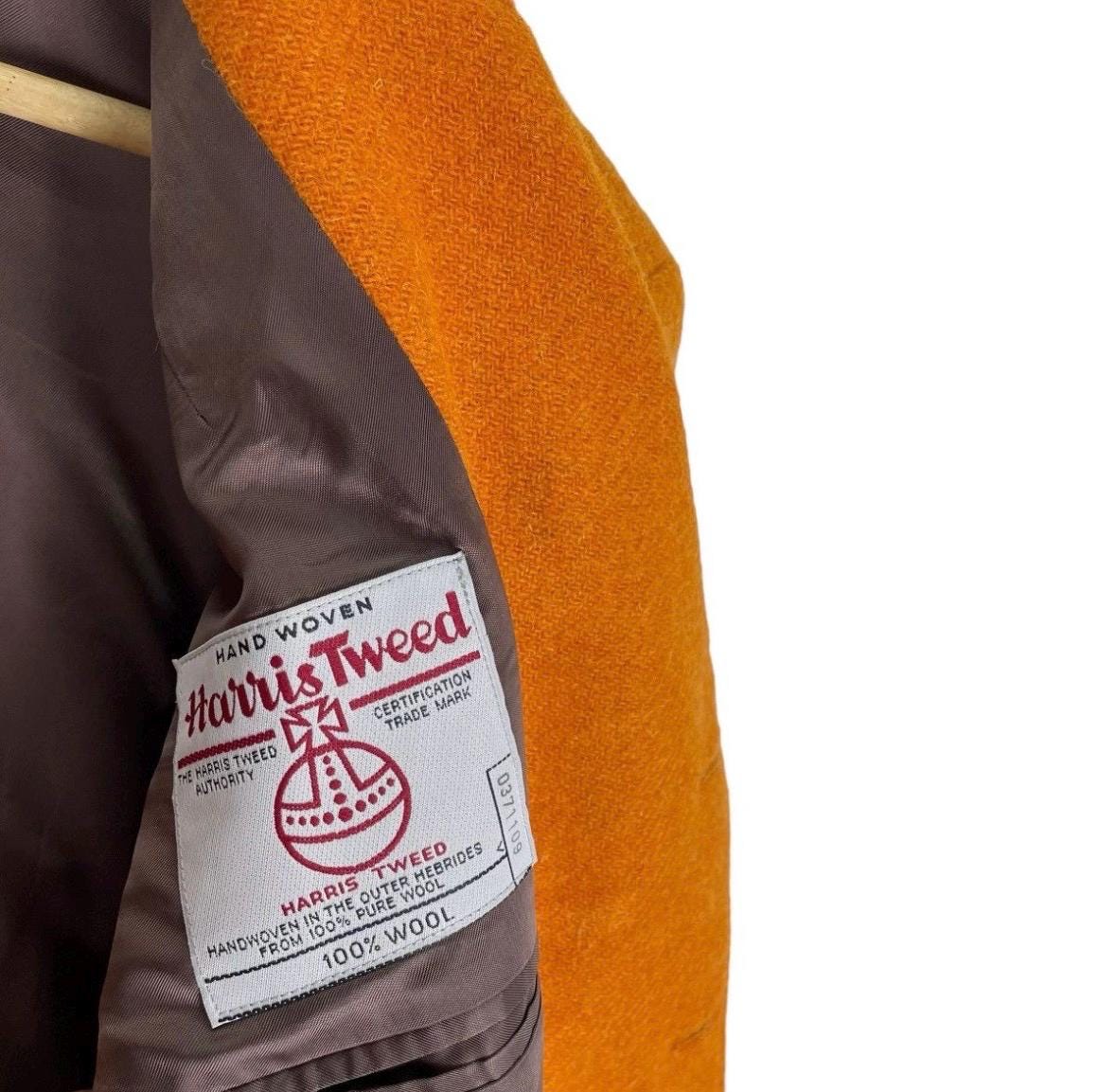Vintage 90s Harris Tweed X Paul Smith Wool Blazer - Orange