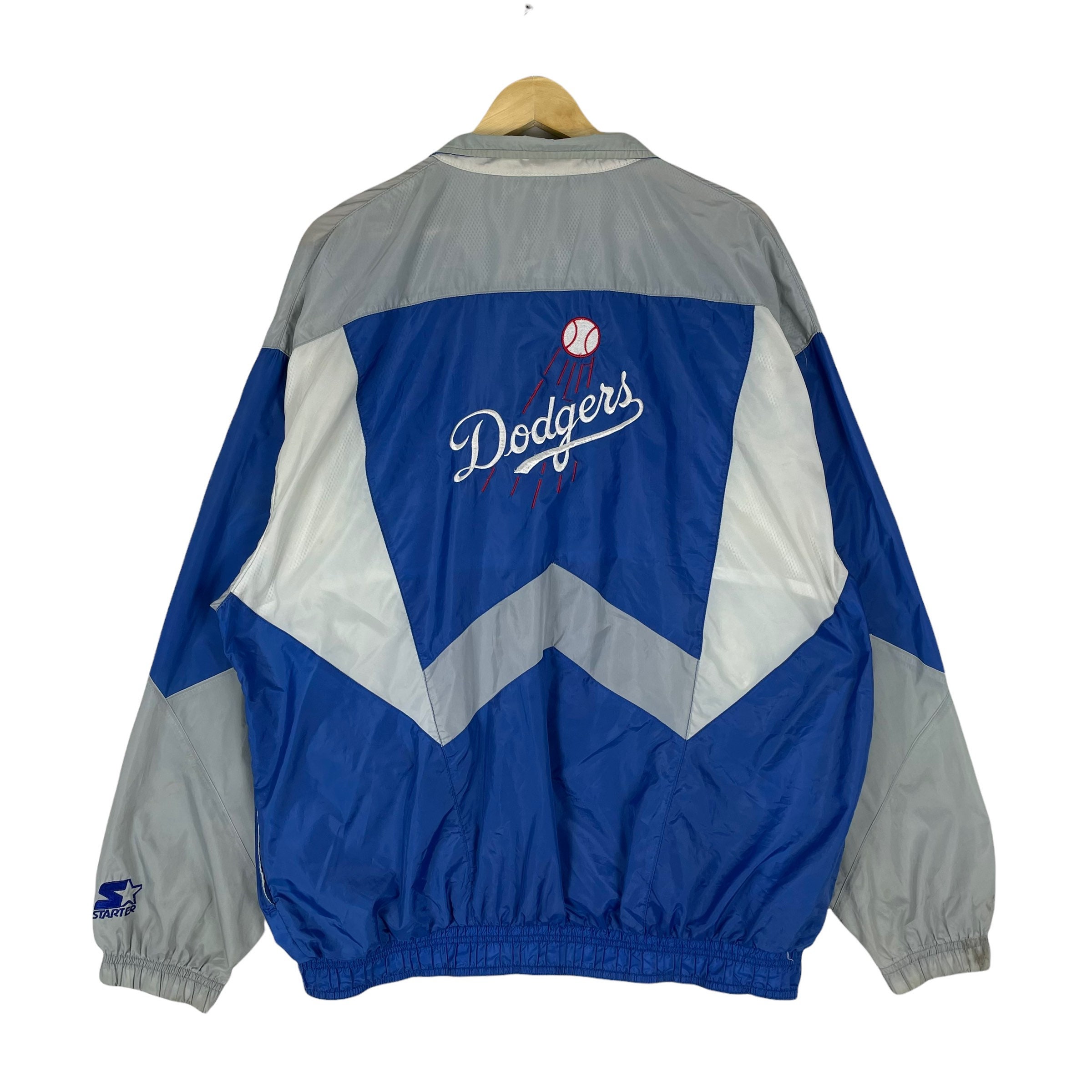 Vintage 90s LOS ANGELES DODGERS Varsity Light Zipper Jacket 