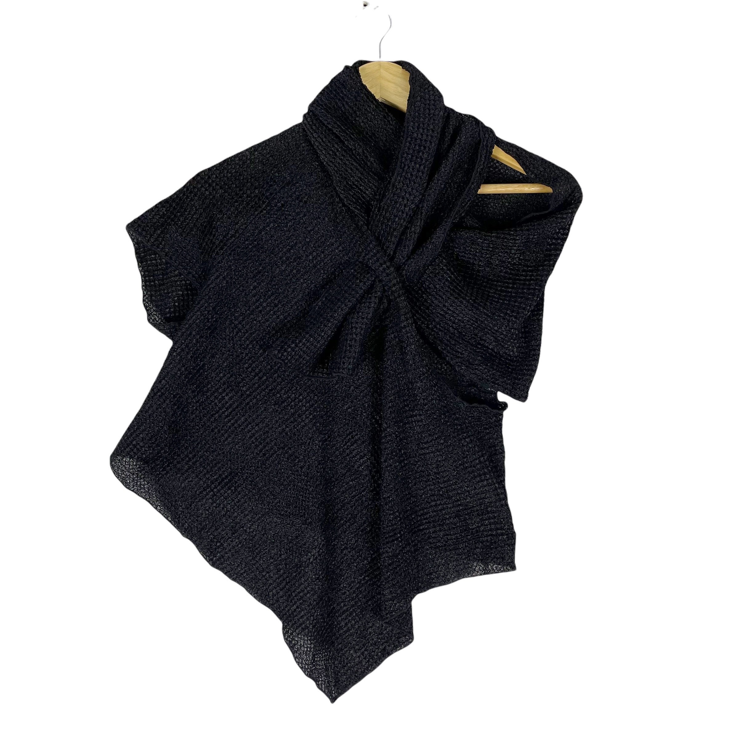 Vintage 90s Noir + Yohji Yamamoto Shirt Shawl Mesh Scarf Ys