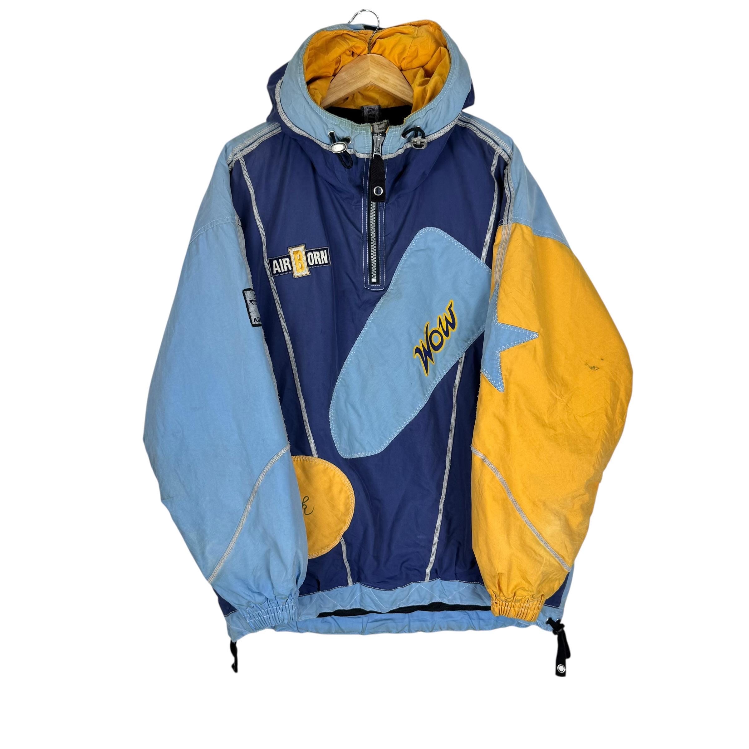 Vintage 90s Airborn Ski Team Hoodie: Snowboard Racing Jacket