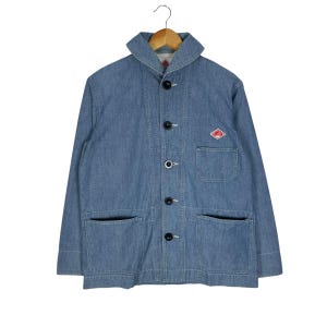 DANTON Vêtements de Travail M カーキ Vintage Chore Jacket Button Danton Vetements De Travail - Etsy
