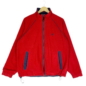 HELLY HANSEN Reversible Fleece Sailing Gear Light Zipper Jacket Red Colour Sweater Size Medium