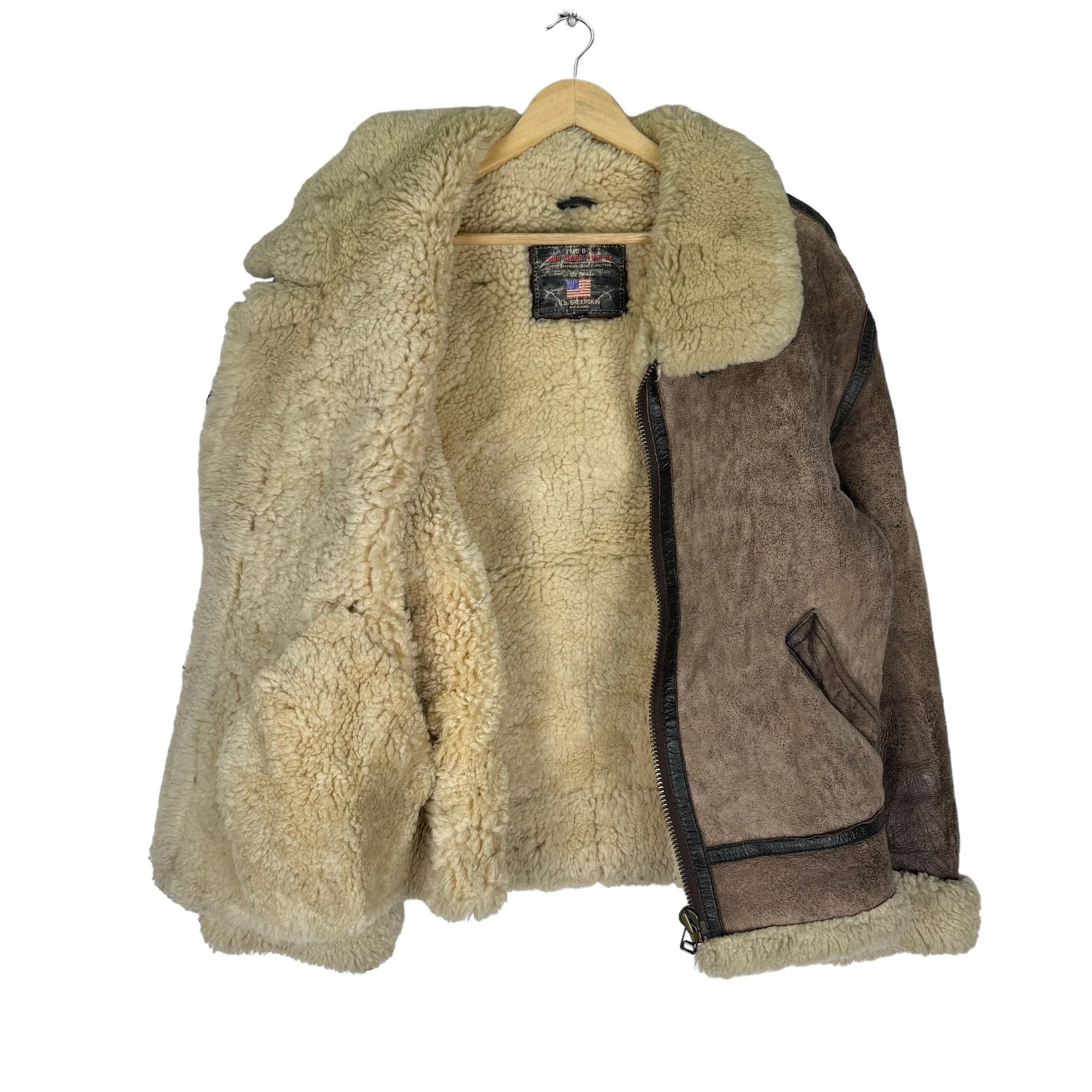 【vintage】Type B-3 80s USA Vintage 90s US Sheepskin B3 Bomber Jacket: Leather Flight