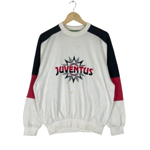 Vintage 90s Juventus Sports Soccer Sweatshirt Crewneck Colour Block Size Medium