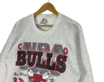 chicago bulls grey sweatshirt nike 90s