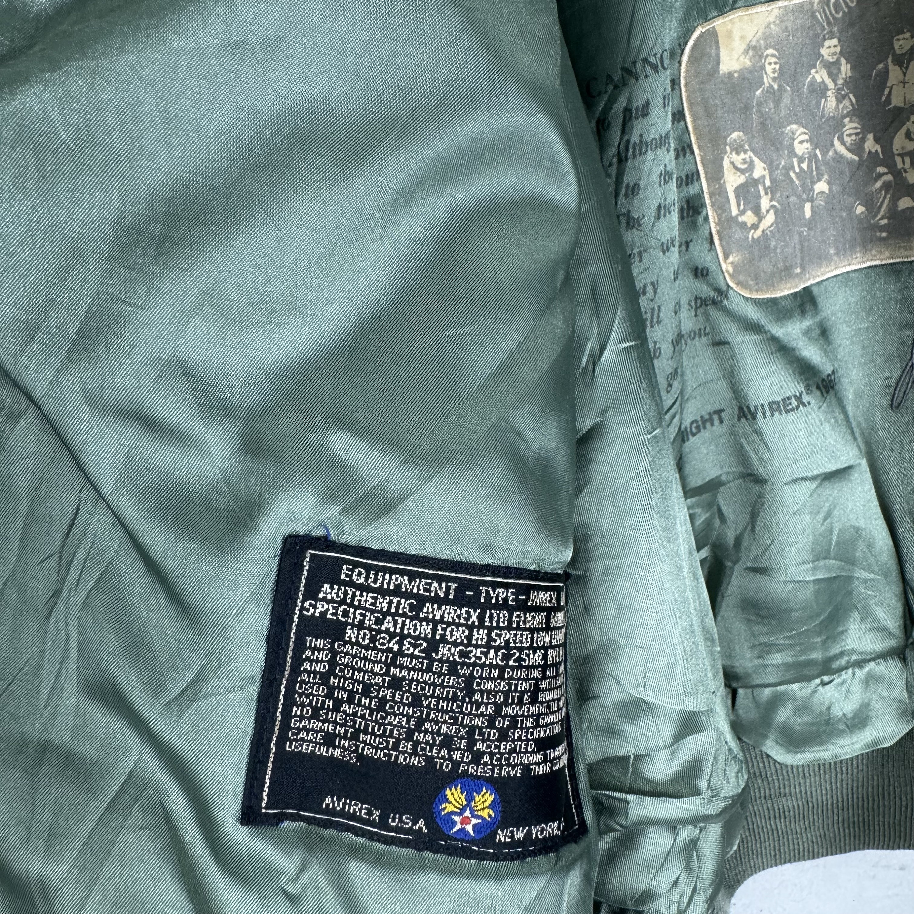 Vintage AVIREX B-15 Bomber Jacket - Leather Collar, Nylon Flight