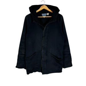 BLUE BLUE Arigato Japan Hoodie Jacket Black Colour Size Large
