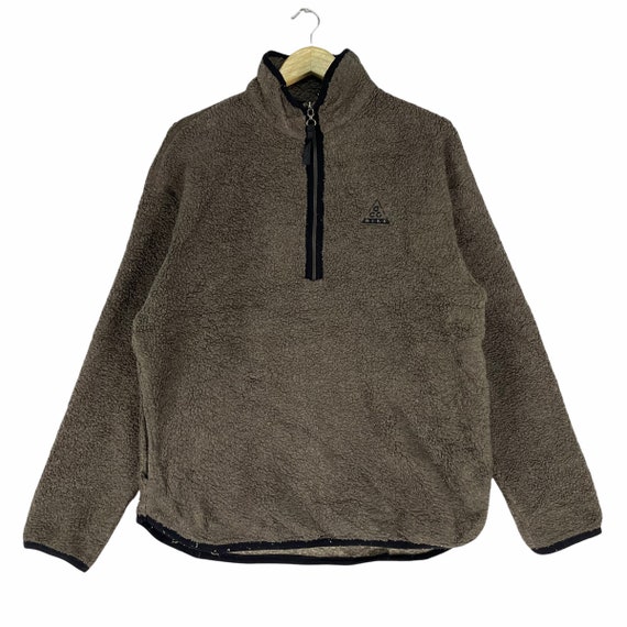 Vintage 90s Nike ACG Fleece Sweatshirt Half Zipper Quality Comfort