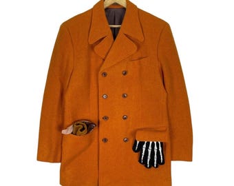 Vintage 90s Harris Tweed X Paul Smith Wool Blazer - Orange