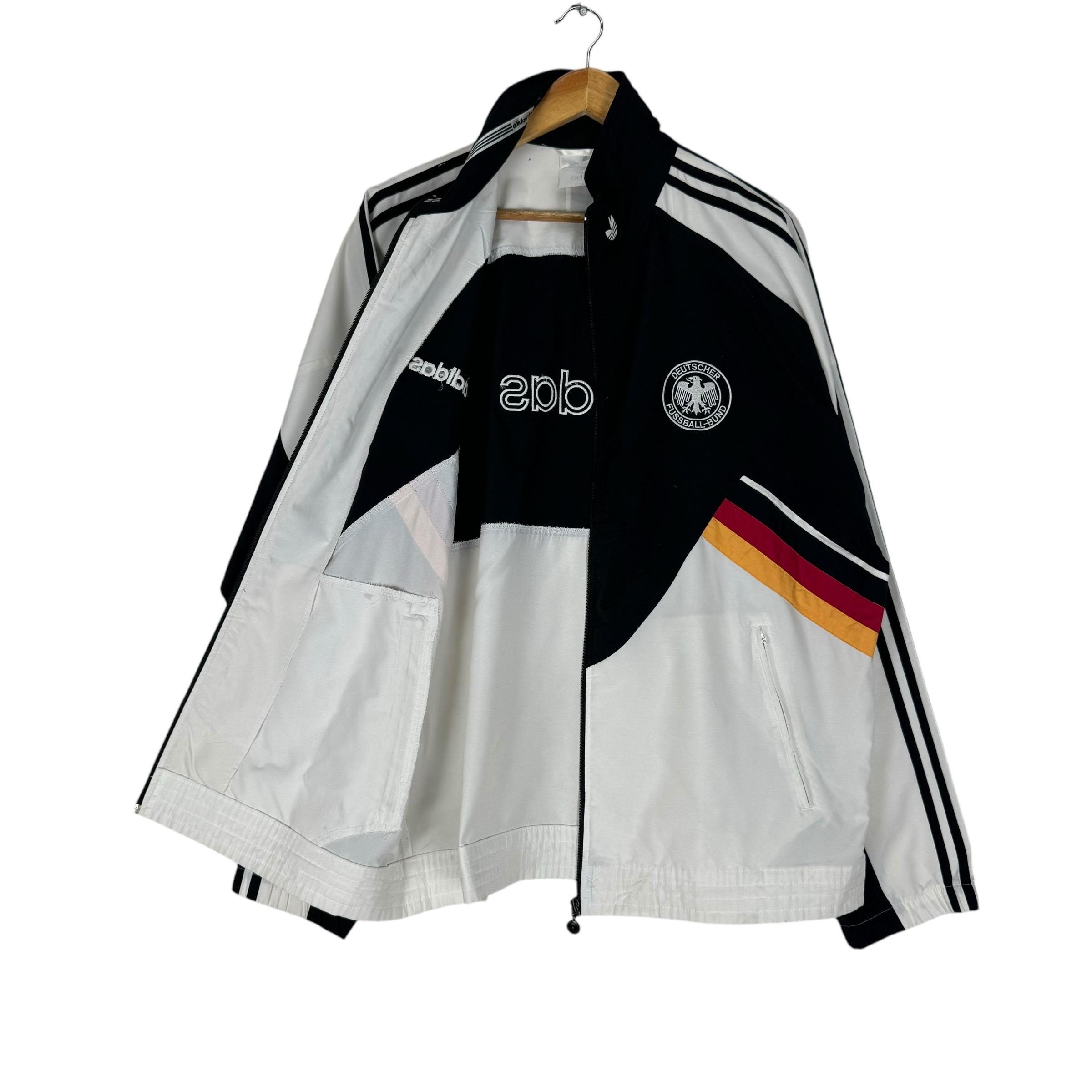 Vintage 90s Adidas Germany 1994-96 Track Jacket White Colour Size