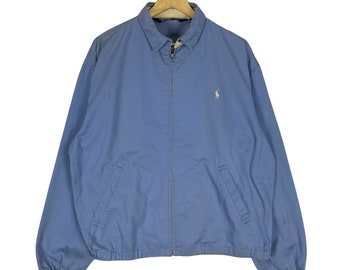 Vintage 90s POLO Ralph Lauren RL Herrington Blue Colour Zip Jacket