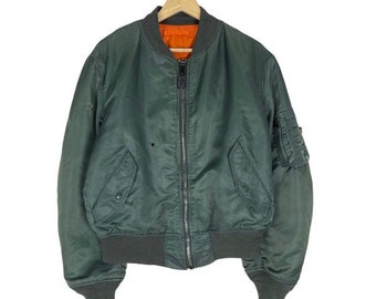 ALPHA INDUSTRIES Reversible Flight MA-1 Bomber Jacket Green