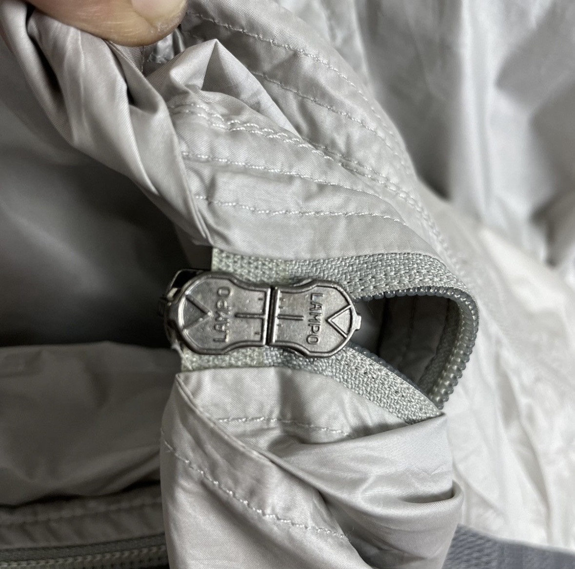 90s EMPORIO ARMANI Rayon Long Coat Jacket Grey Colour Size Medium