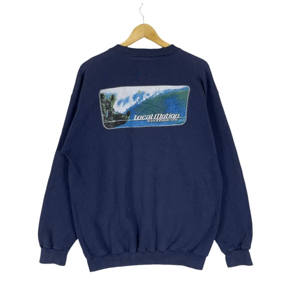 Vintage 90s Local Motion Surfboard Sweatshirt - Hawaii Surfing 