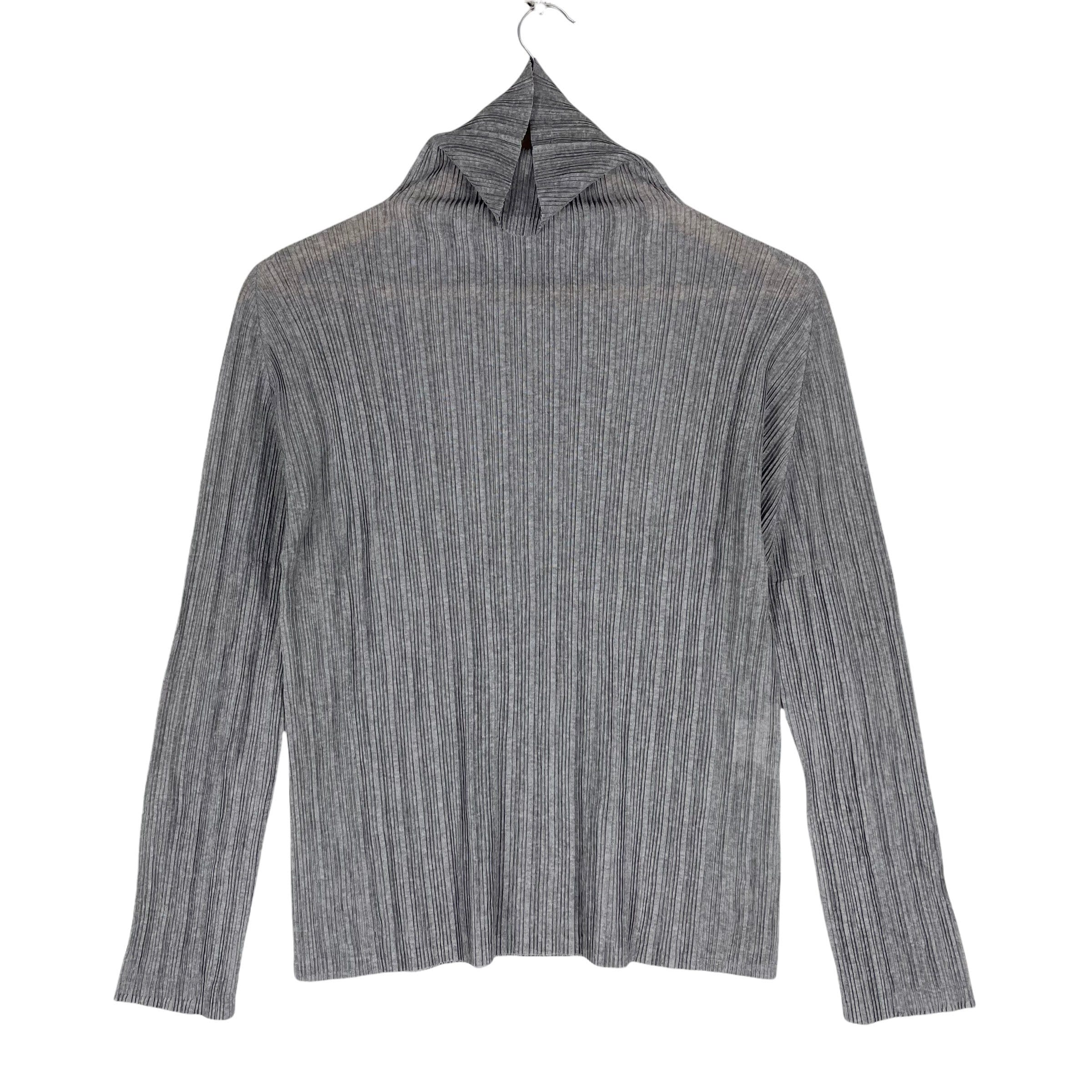 PLEATS PLEASE Issey Miyake Turtleneck Pleated Japan Grey PLEATS PLEASE Issey Miyake Turtleneck Pleated Japan Grey