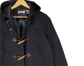 SCHOTT USA ダッフルコート トグルボタンジャケット ブラックカラー