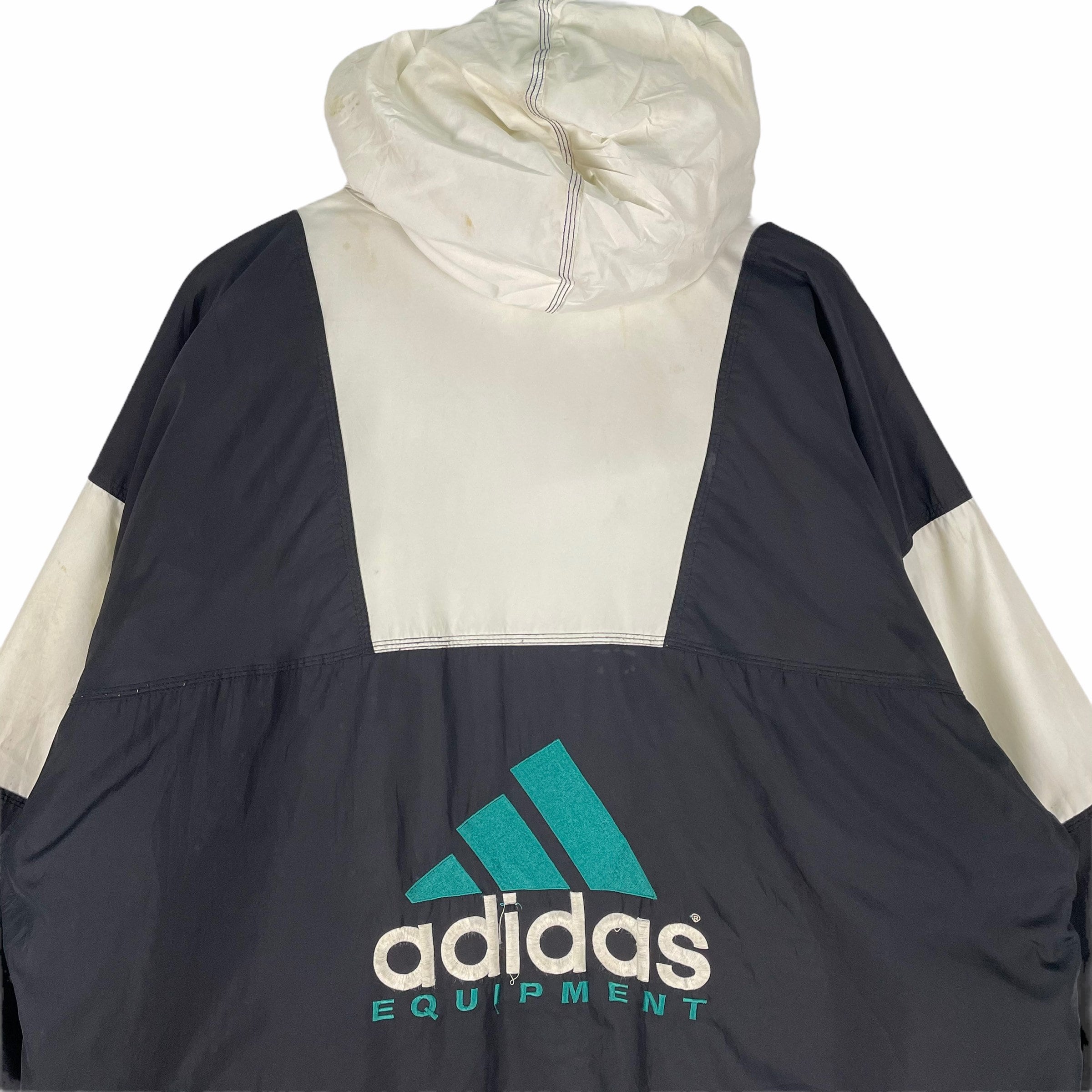 Vintage 90s Adidas Equipment Windbreaker Hoodie: Half Zip EQT