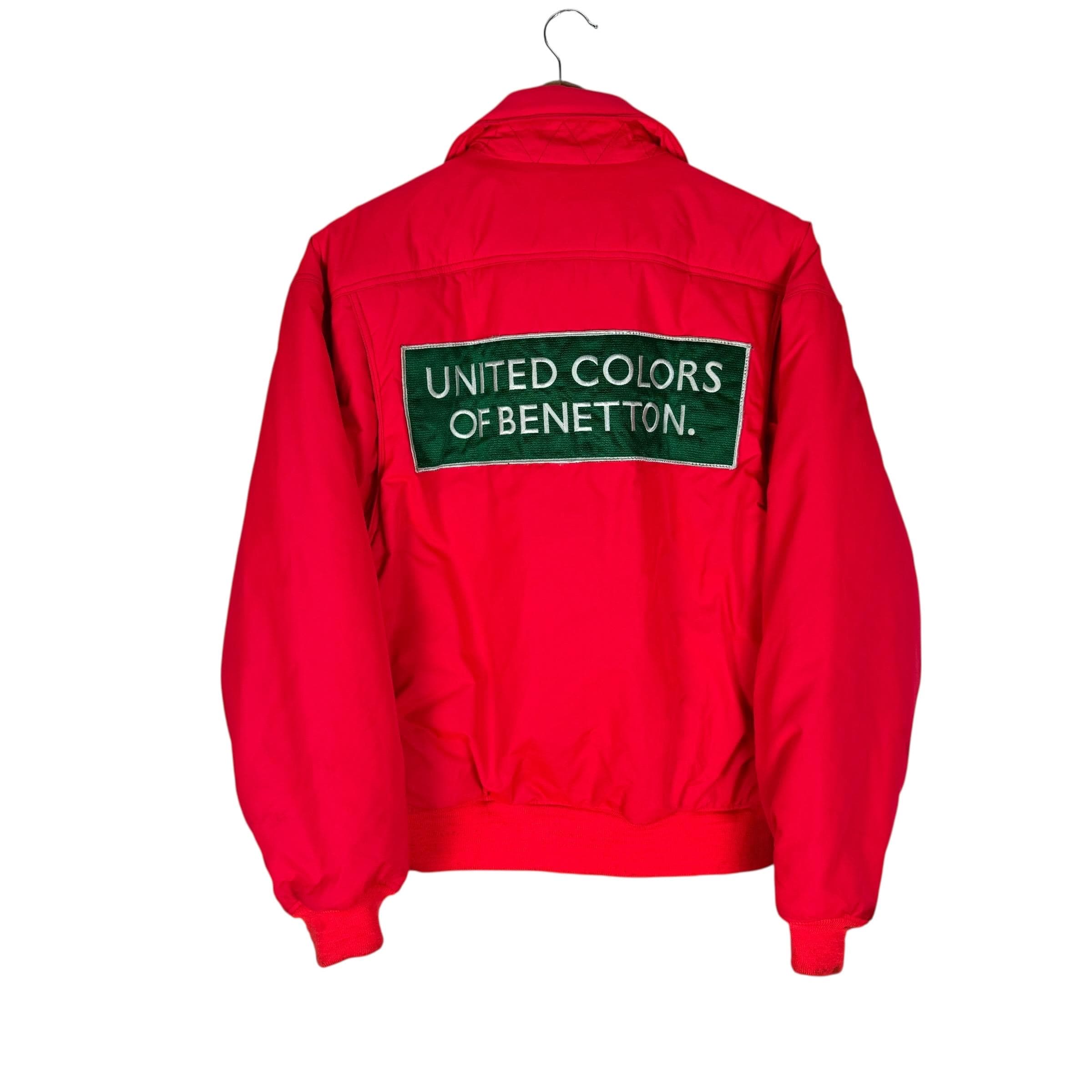 Vintage 90s BENETTON F1 Racing Team Bomberjacket Red Colour Size