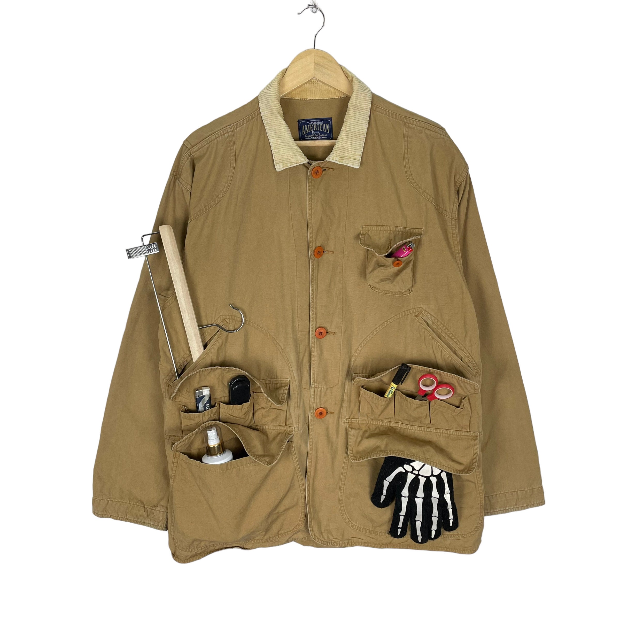 Vintage 90s Scene Japan Chore Jacket Survival Hunting Wear