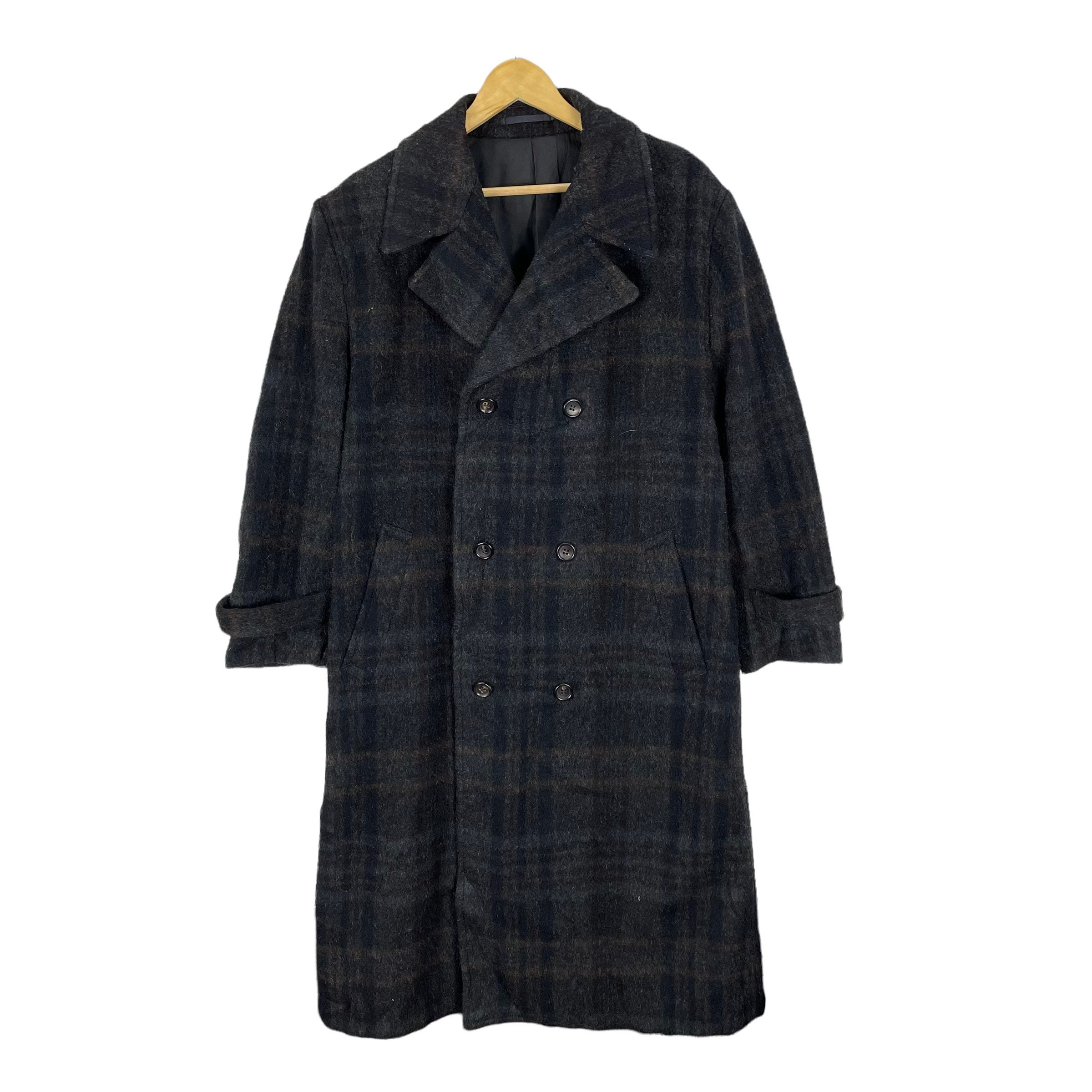 AD2006 Comme des Garçons Homme Wool Coat Midnight Mart | Comme Des Garcons Homme Deux Coat AD2006