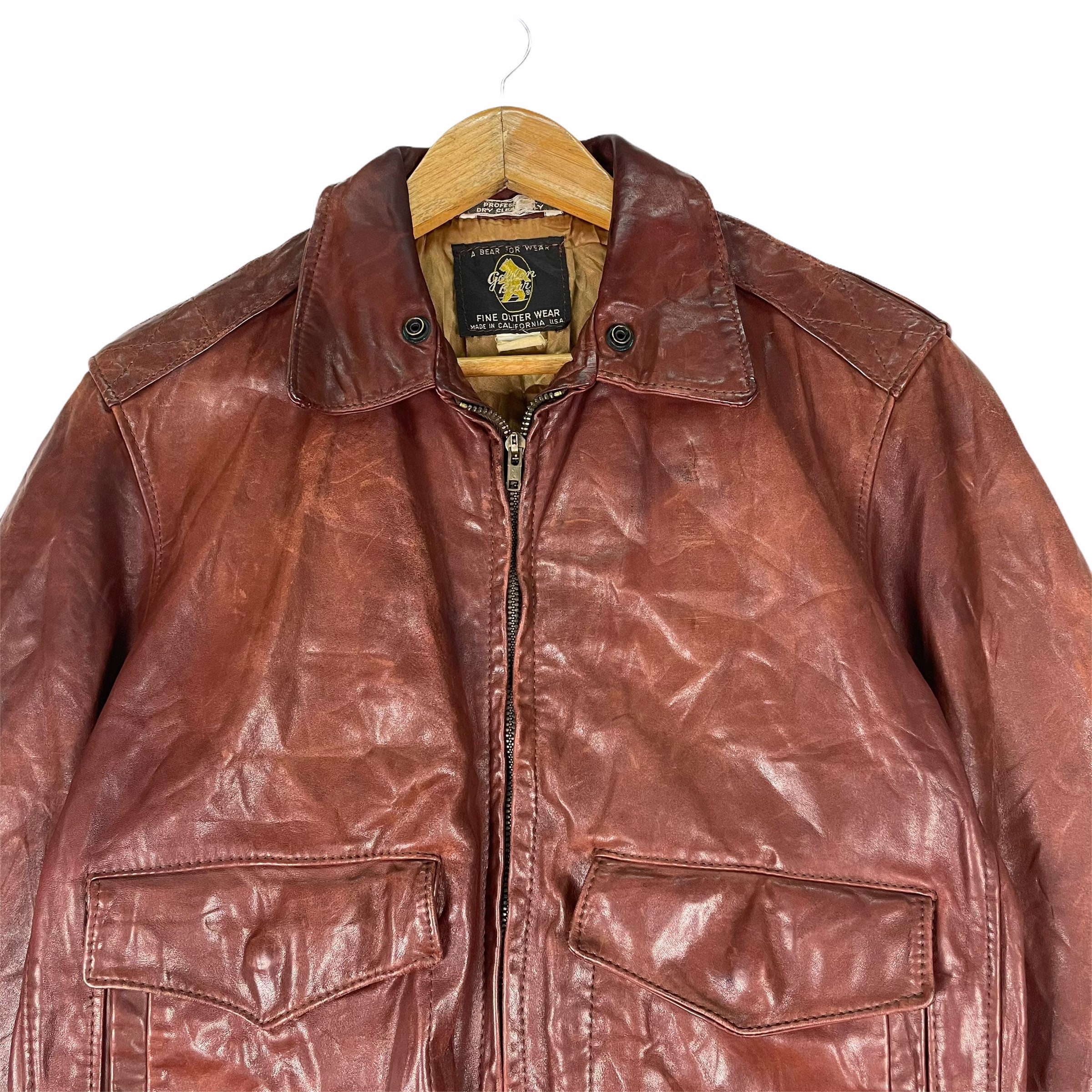 70s “GOLDEN BEAR” A-2 TYPE LEATHER JKT