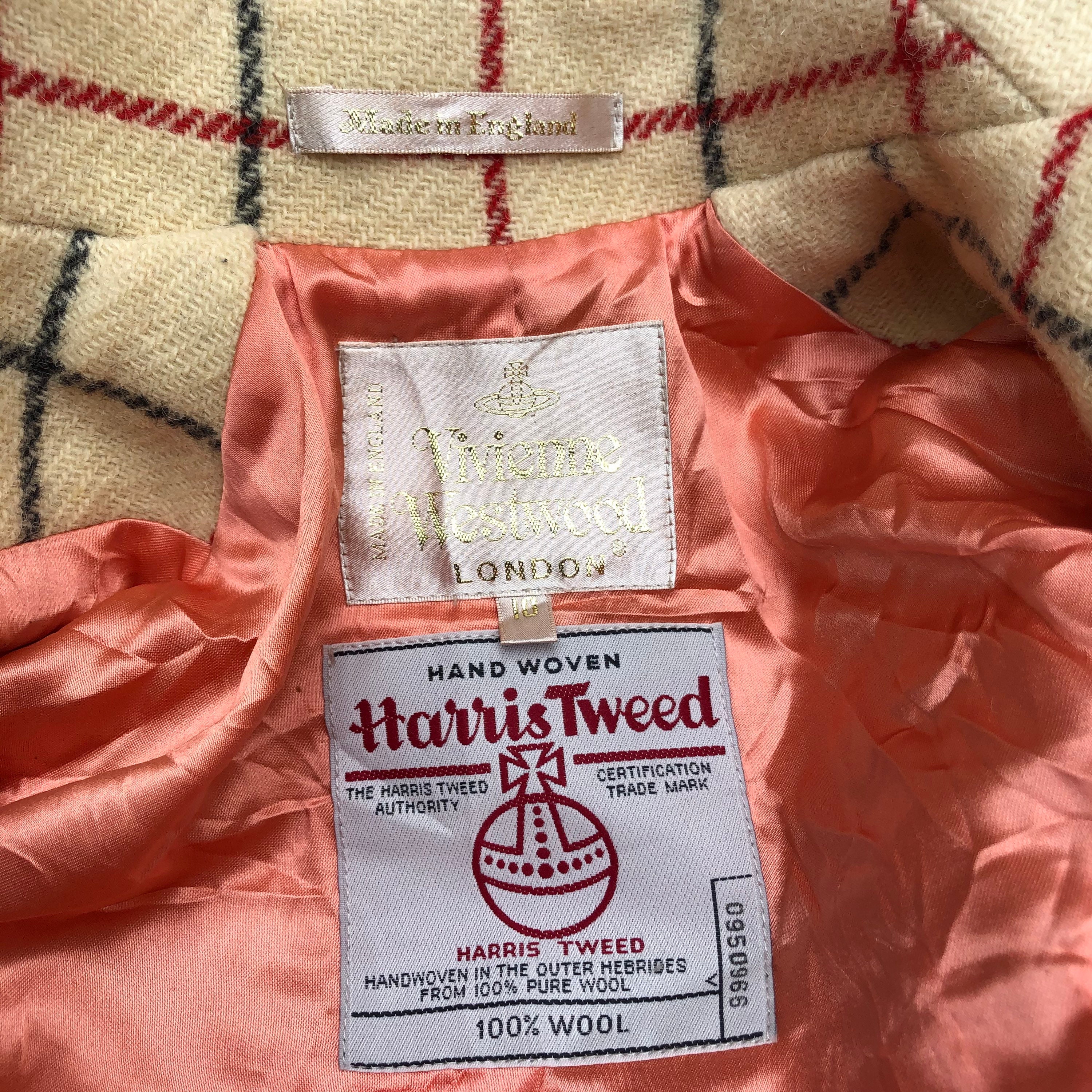 Vintage 90s VIVIENNE WESTWOOD X Harris Tweed FW 1995 Hand Vintage 90s VIVIENNE WESTWOOD X Harris Tweed FW 1995 Hand