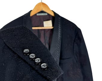 Vintage 80s Arrston Volaju Koshin Satoh Blazer Satoh Japan Black